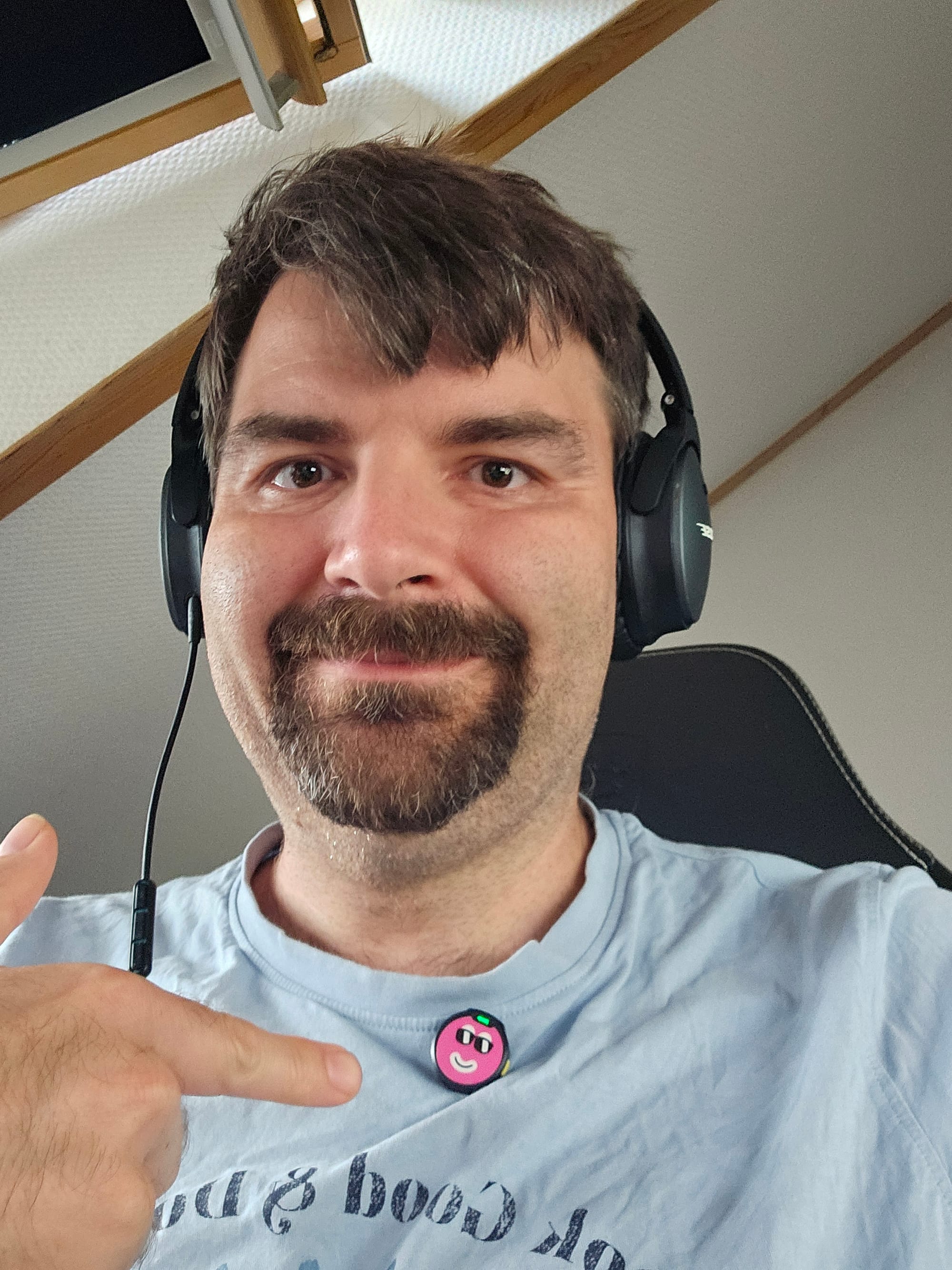 Me and a pinned microphone
